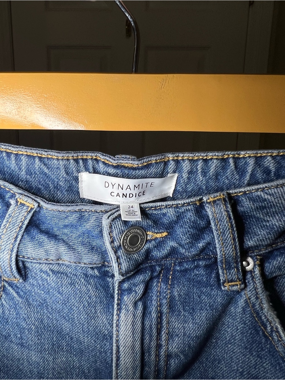 Dynamite Candice Straight Leg Jeans in Medium Blue Denim - Picture 3 of 3